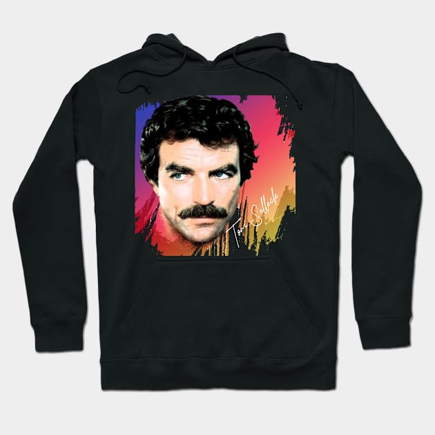 Tom Selleck-Retro Limited Edition Hoodie by Hursed